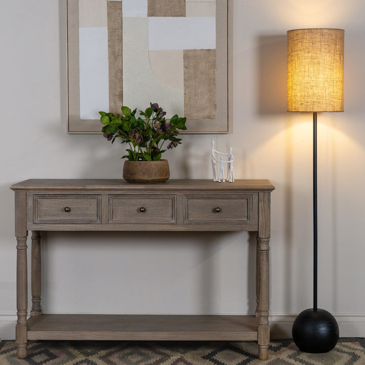 Cannon Hessian Shade Floor Lamp