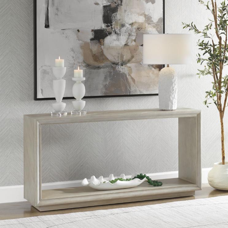 Prism Light Oak Console Table