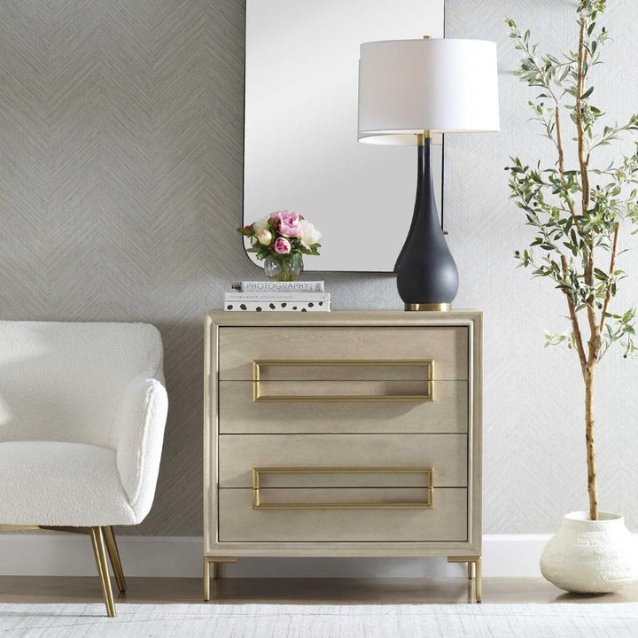 Alessia Accent Chest - Light Oak