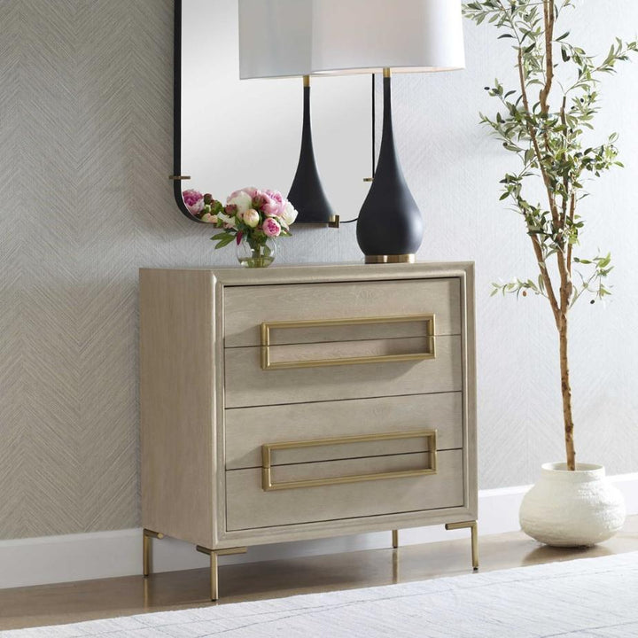 Alessia Accent Chest - Light Oak