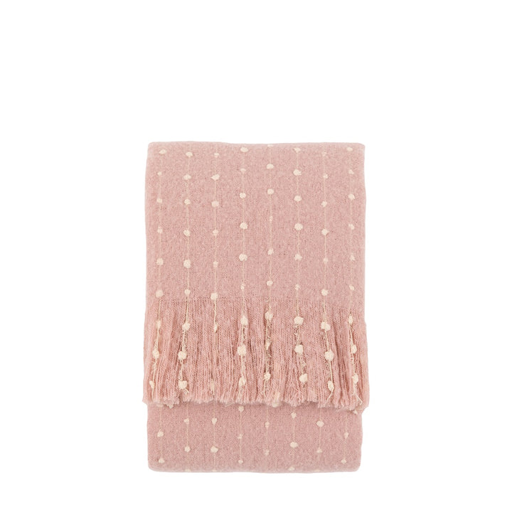 Dottie Faux Mohair Throw - Rose Pink