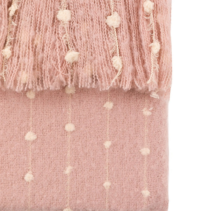 Dottie Faux Mohair Throw - Rose Pink