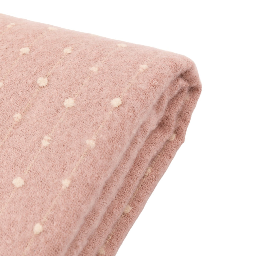 Dottie Faux Mohair Throw - Rose Pink