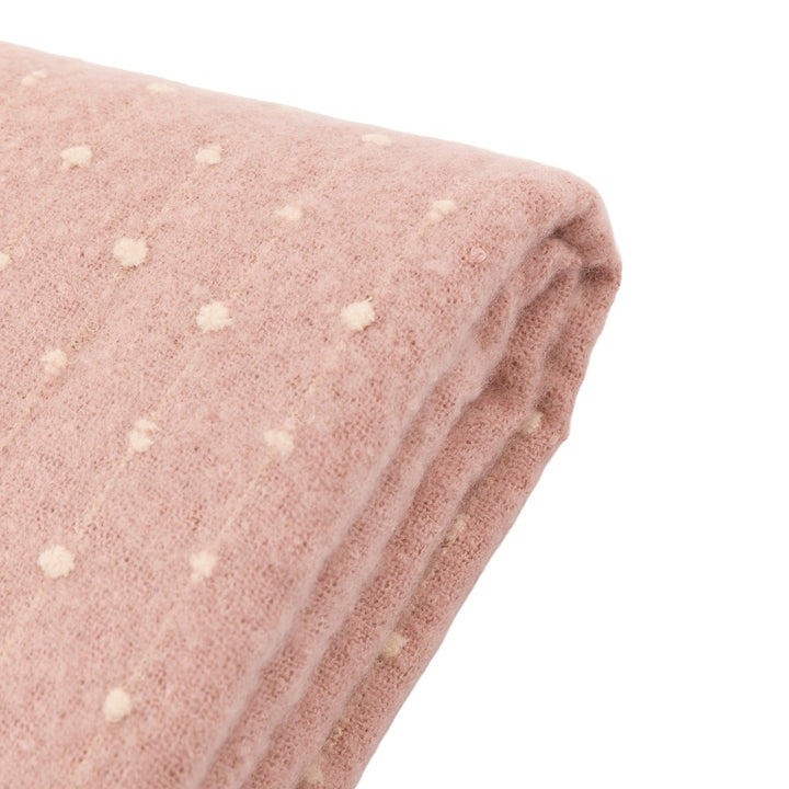 Dottie Faux Mohair Throw - Rose Pink