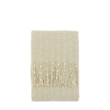 Dottie Faux Mohair Throw - Sage Green