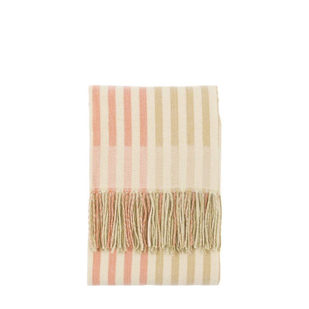 Lille Jacquard Stripe Throw - Sage