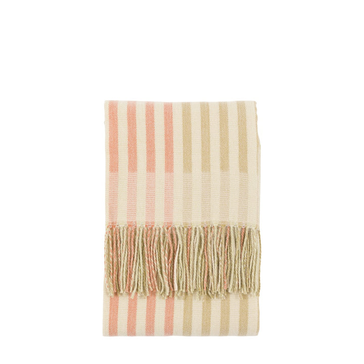 Lille Jacquard Stripe Throw - Sage