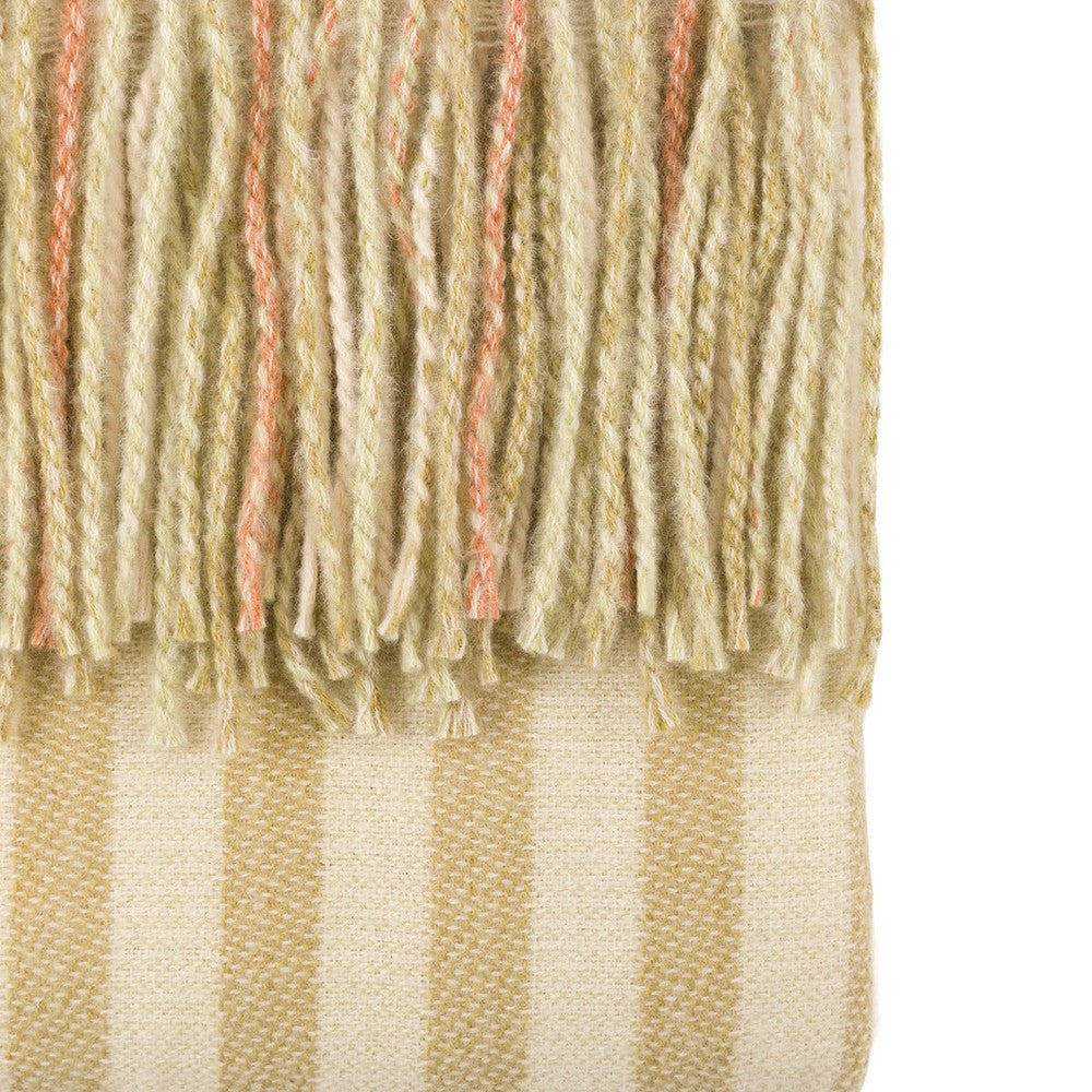 Lille Jacquard Stripe Throw - Sage