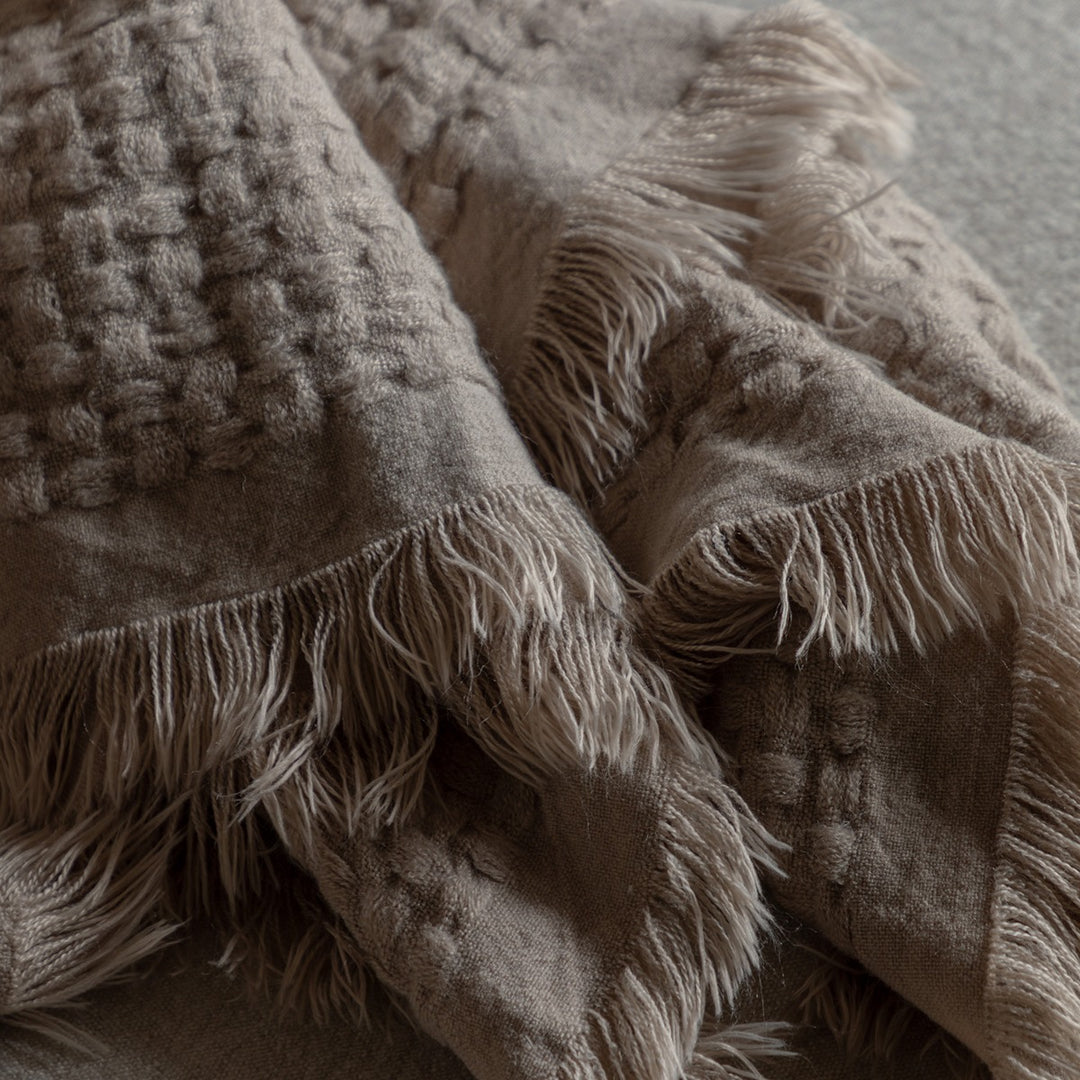 Soft Touch Waffle Throw - Natural