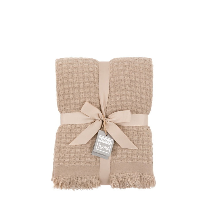 Soft Touch Waffle Throw - Natural