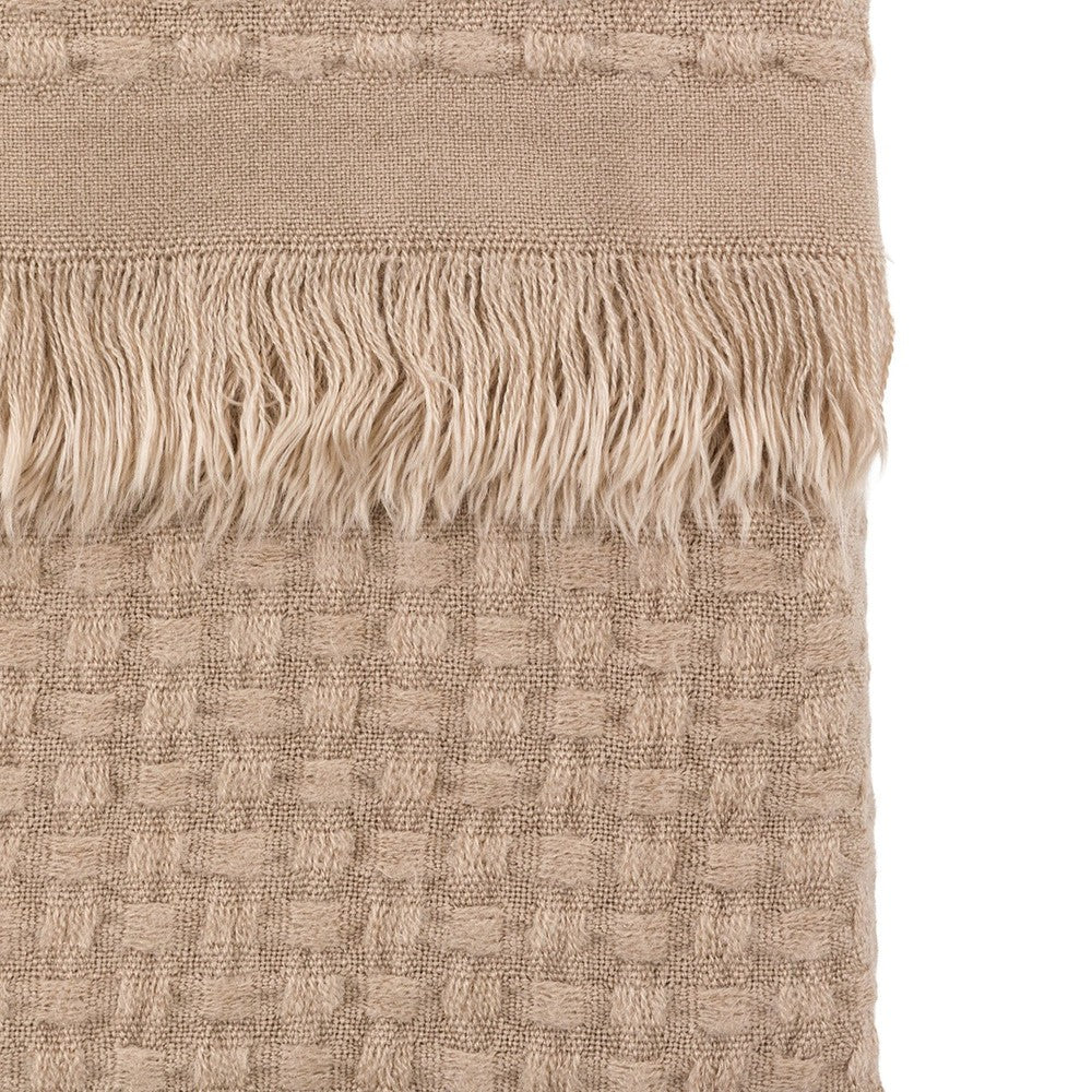 Soft Touch Waffle Throw - Natural