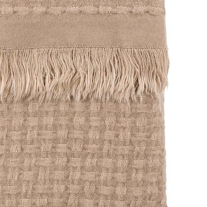 Soft Touch Waffle Throw - Natural