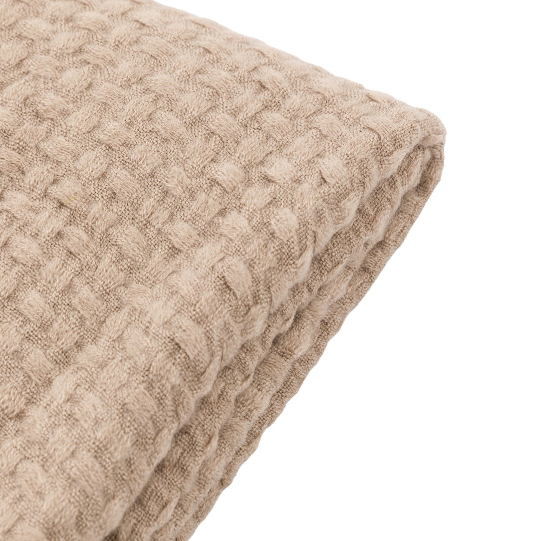 Soft Touch Waffle Throw - Natural