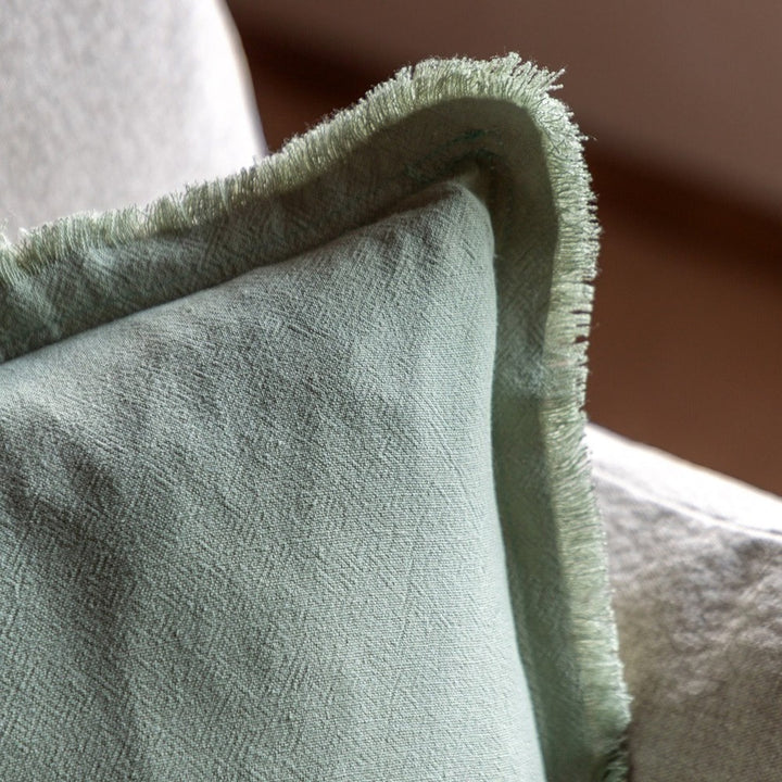 Linen Look Set of 2 Cushions - Sage