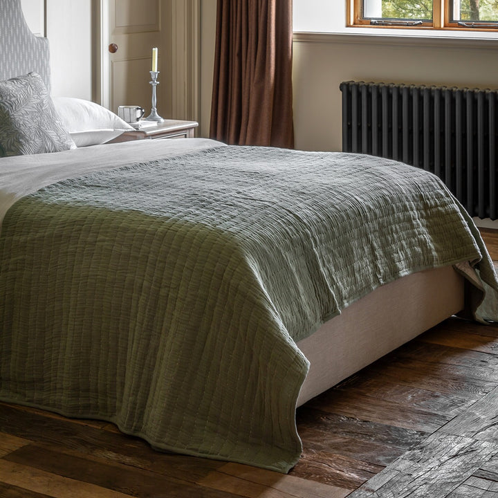 Alcove Gauze Bedspread - Sage