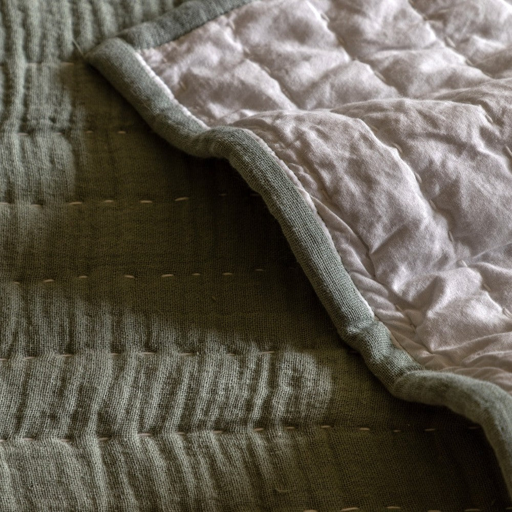 Alcove Gauze Bedspread - Sage