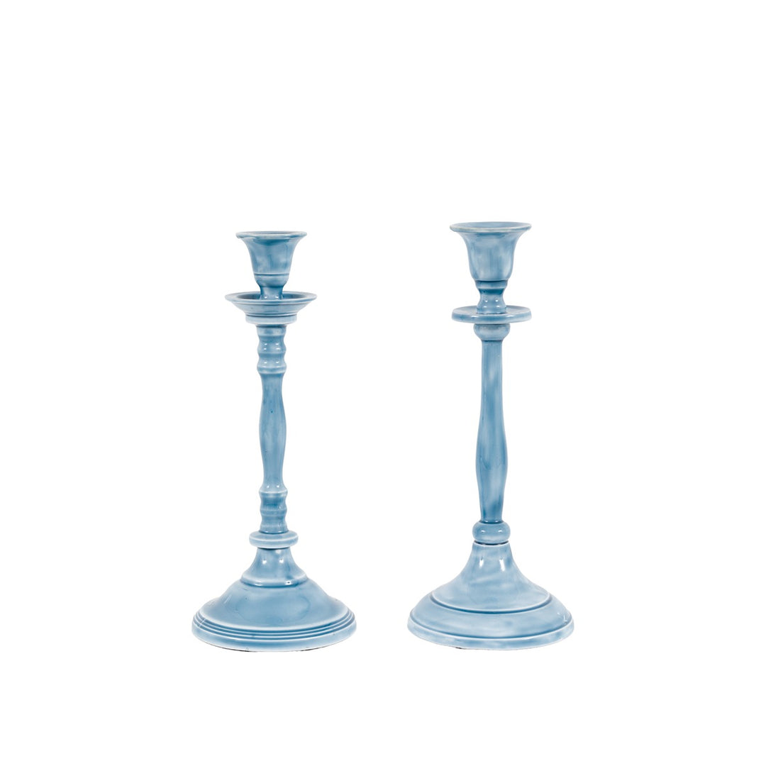 Altea Set of 2 Candlesticks - Blue