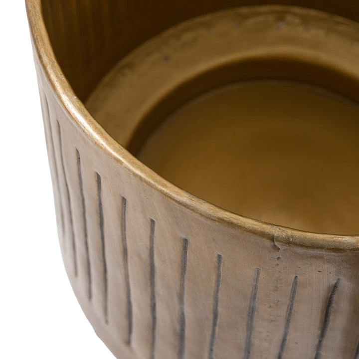 Elba Set of 2 Planters - Gold