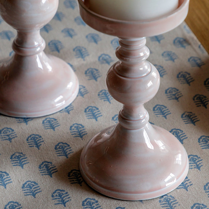 Alzira Set of 2 Candlesticks - Pink