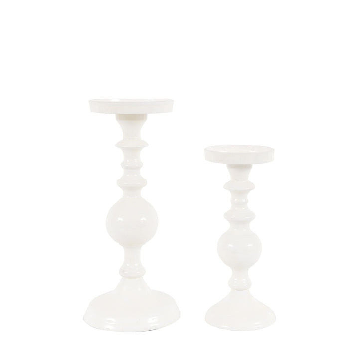 Alzira Set of 2 Candlesticks - Cream