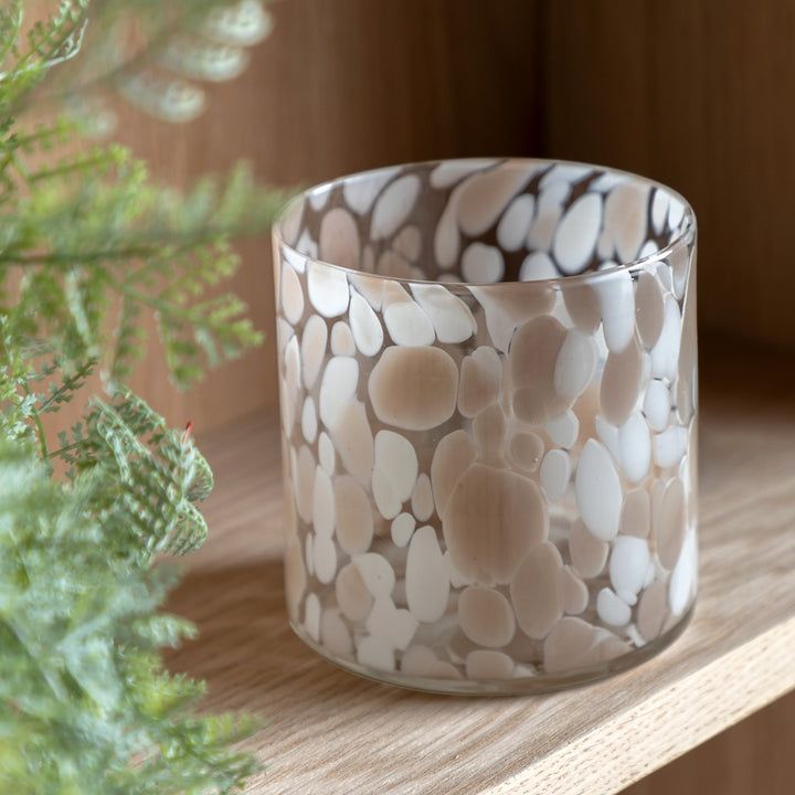 Confetti Candle Holder - Taupe