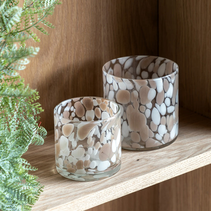 Confetti Candle Holder - Taupe