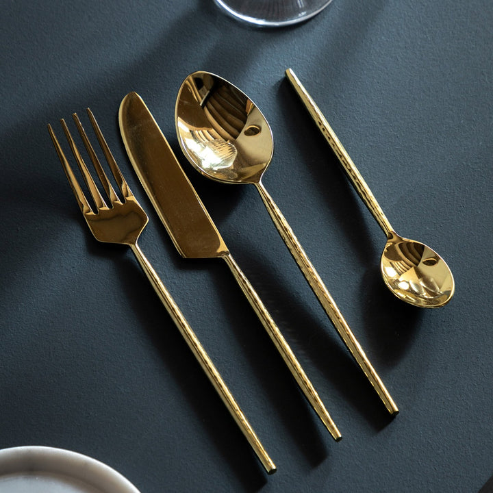 Alora 16 Piece Cutlery Set - Gold