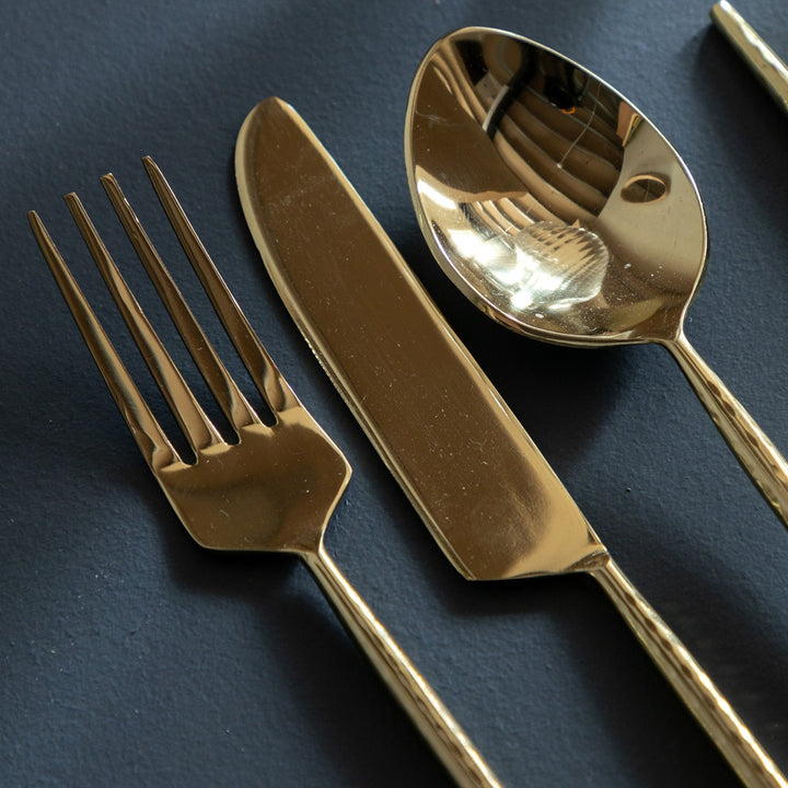 Alora 16 Piece Cutlery Set - Gold