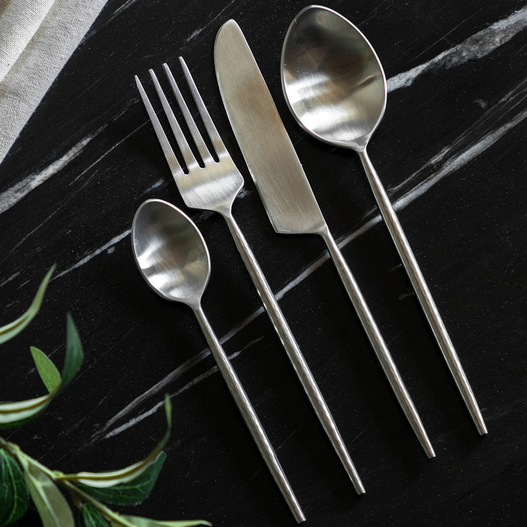 Alora 16 Piece Cutlery Set - Pewter