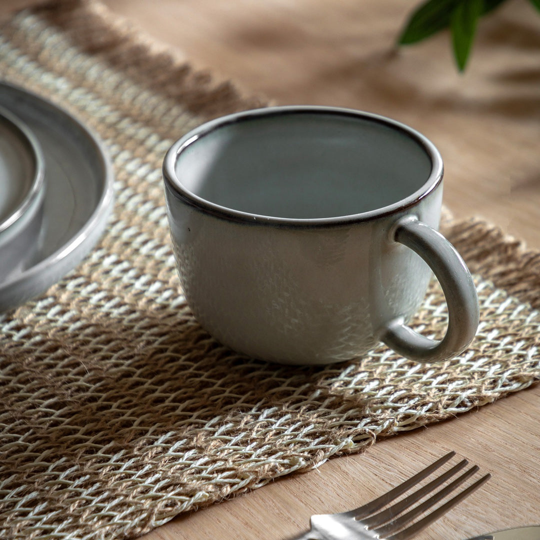 Reactive Glaze Set of 4 Mugs - Dove Grey