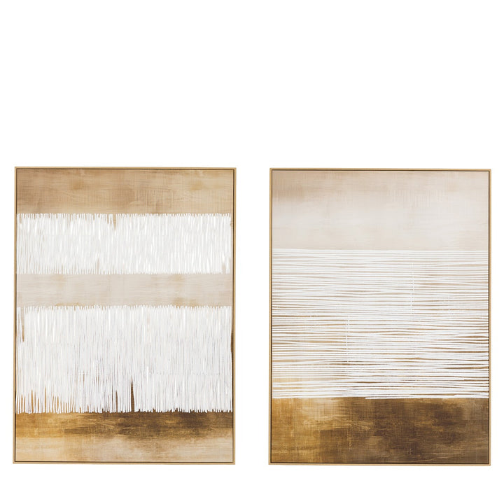 Elemental Set of 2 Framed Canvases