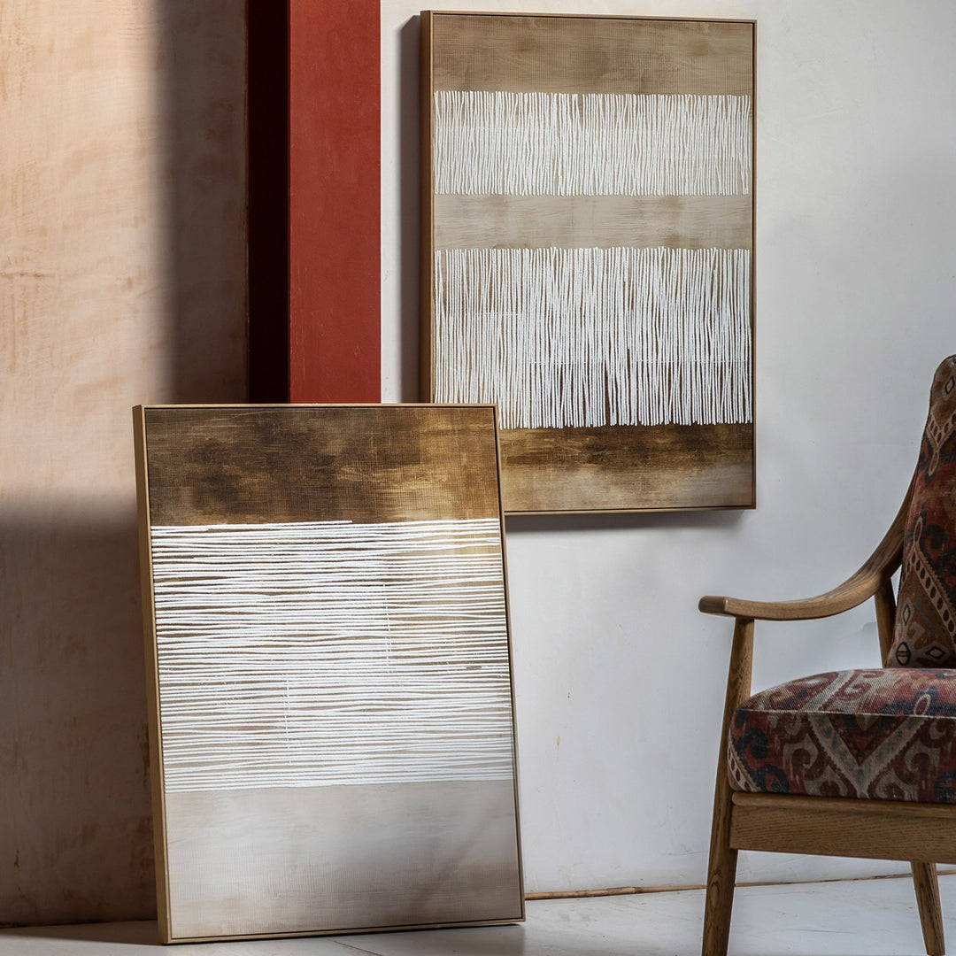 Elemental Set of 2 Framed Canvases