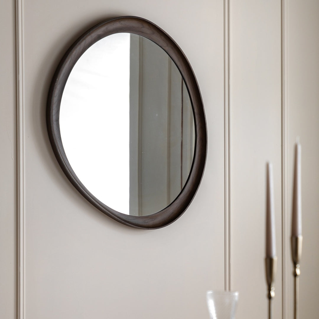 Copenhagen Pebble Mirror 78x80cm - Walnut