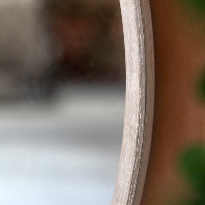 Helsinki Round Mirror 80x80cm - Washed Oak