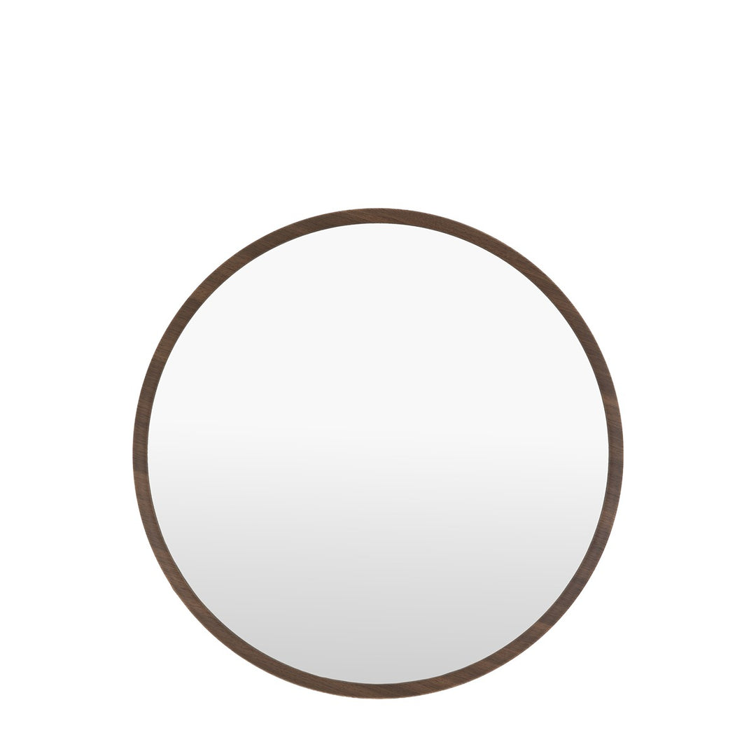 Helsinki Round Mirror 80x80cm - Walnut