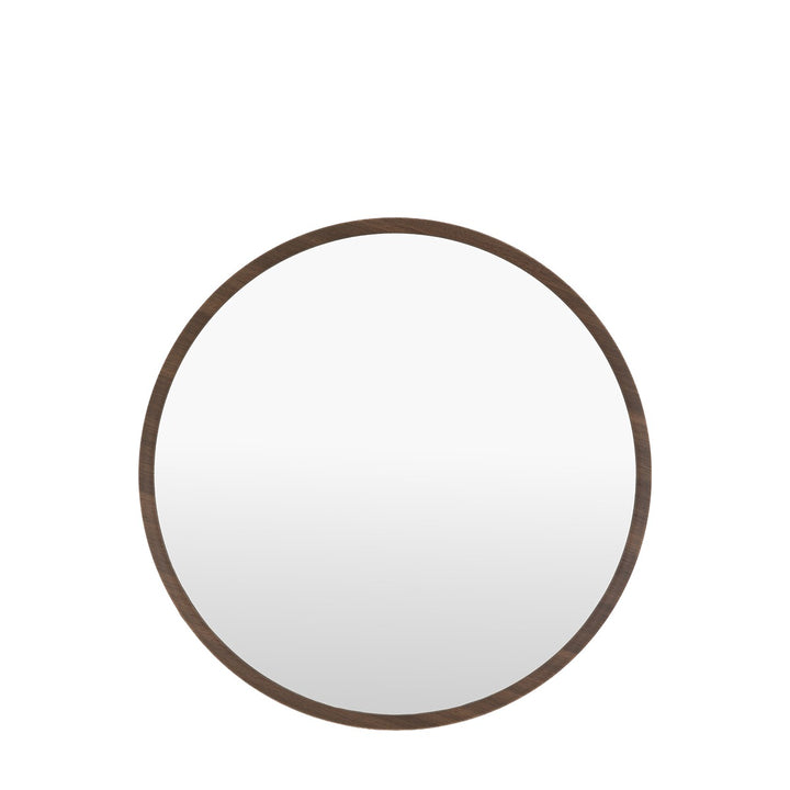 Helsinki Round Mirror 80x80cm - Walnut