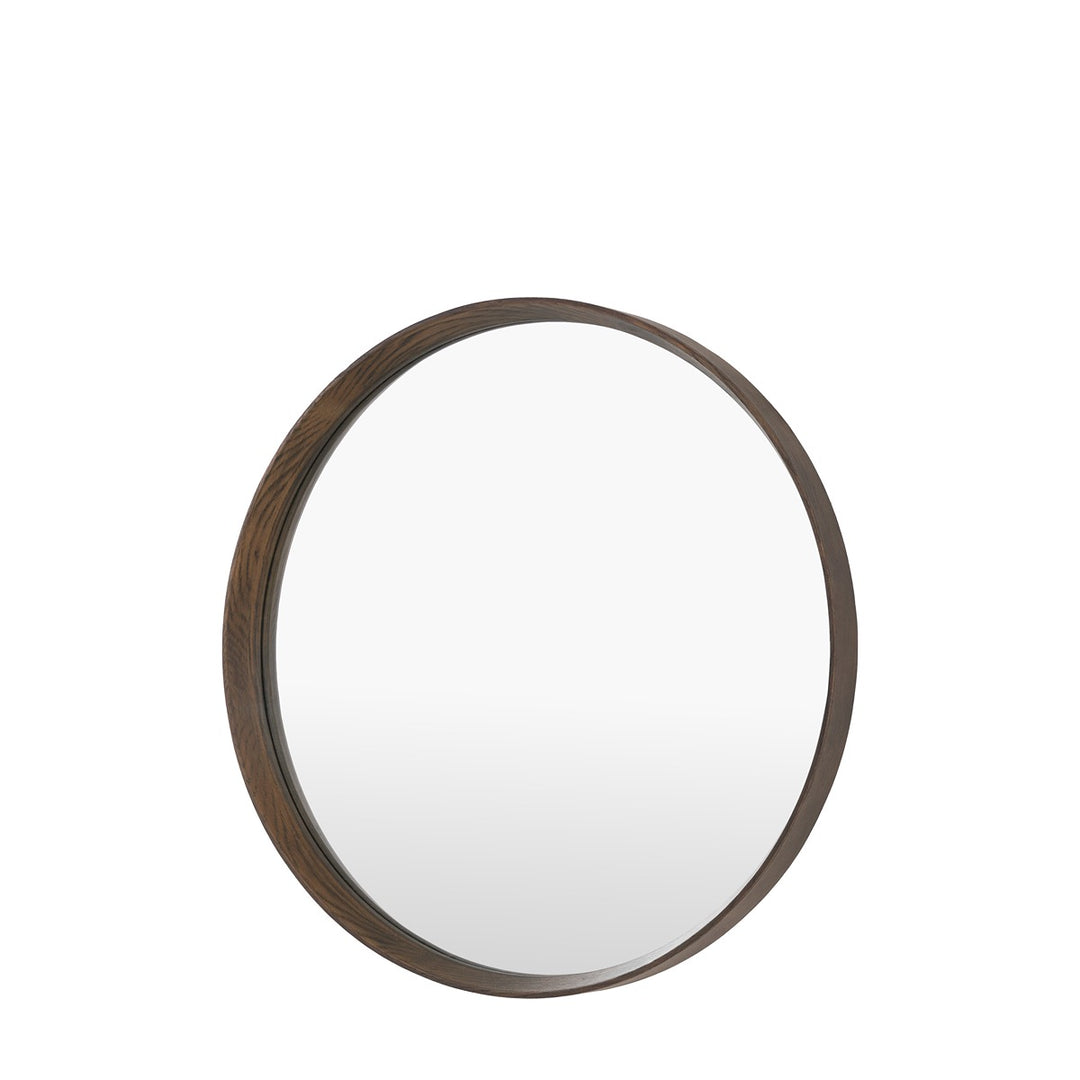 Helsinki Round Mirror 80x80cm - Walnut