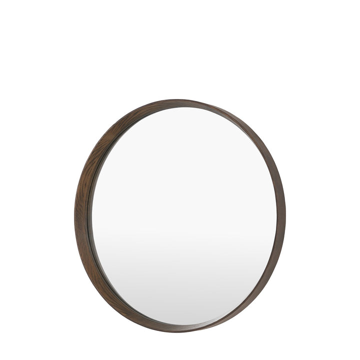 Helsinki Round Mirror 80x80cm - Walnut