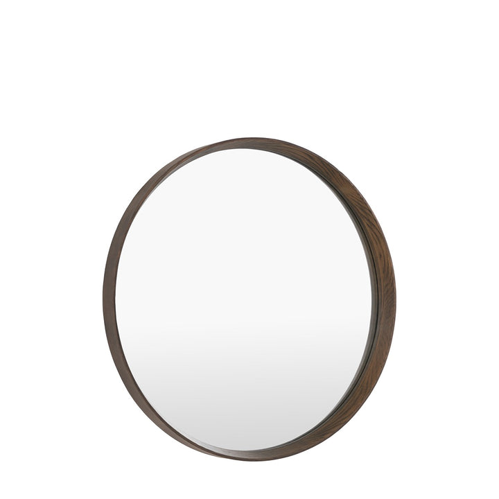 Helsinki Round Mirror 80x80cm - Walnut