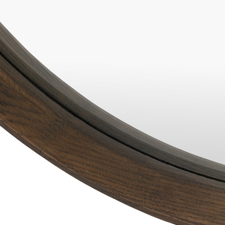 Helsinki Round Mirror 80x80cm - Walnut