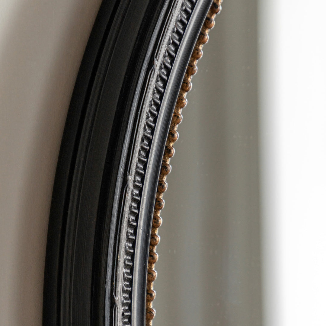 Pisa Round Mirror 80x80cm - Black
