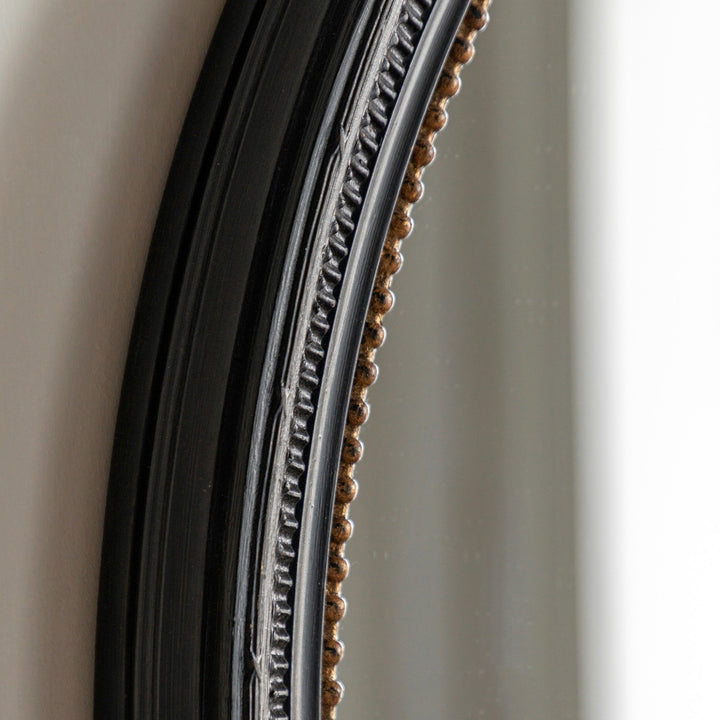 Pisa Round Mirror 80x80cm - Black