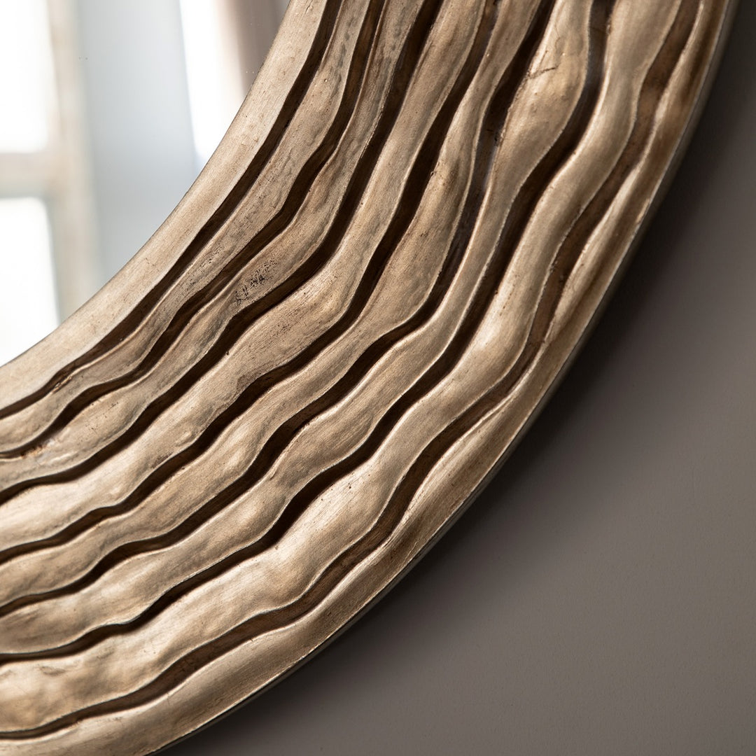 Cresta Round Mirror 90x90cm - Champagne