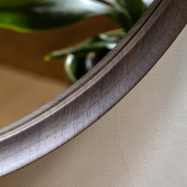 Woodstock Round Mirror 60x60cm - Walnut