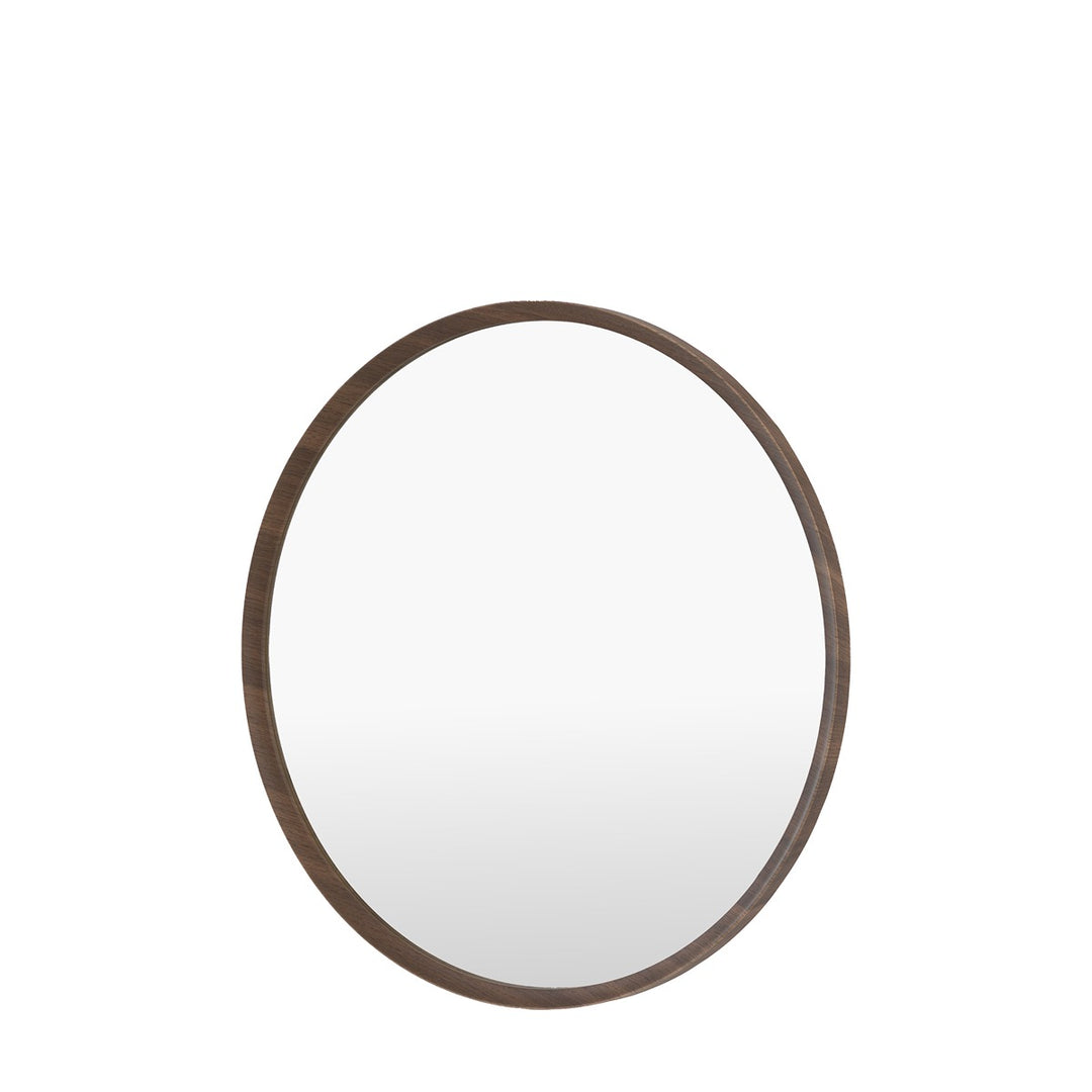 Woodstock Round Mirror 60x60cm - Walnut
