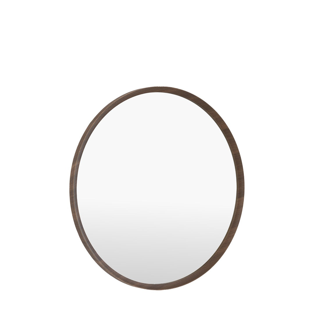 Woodstock Round Mirror 60x60cm - Walnut