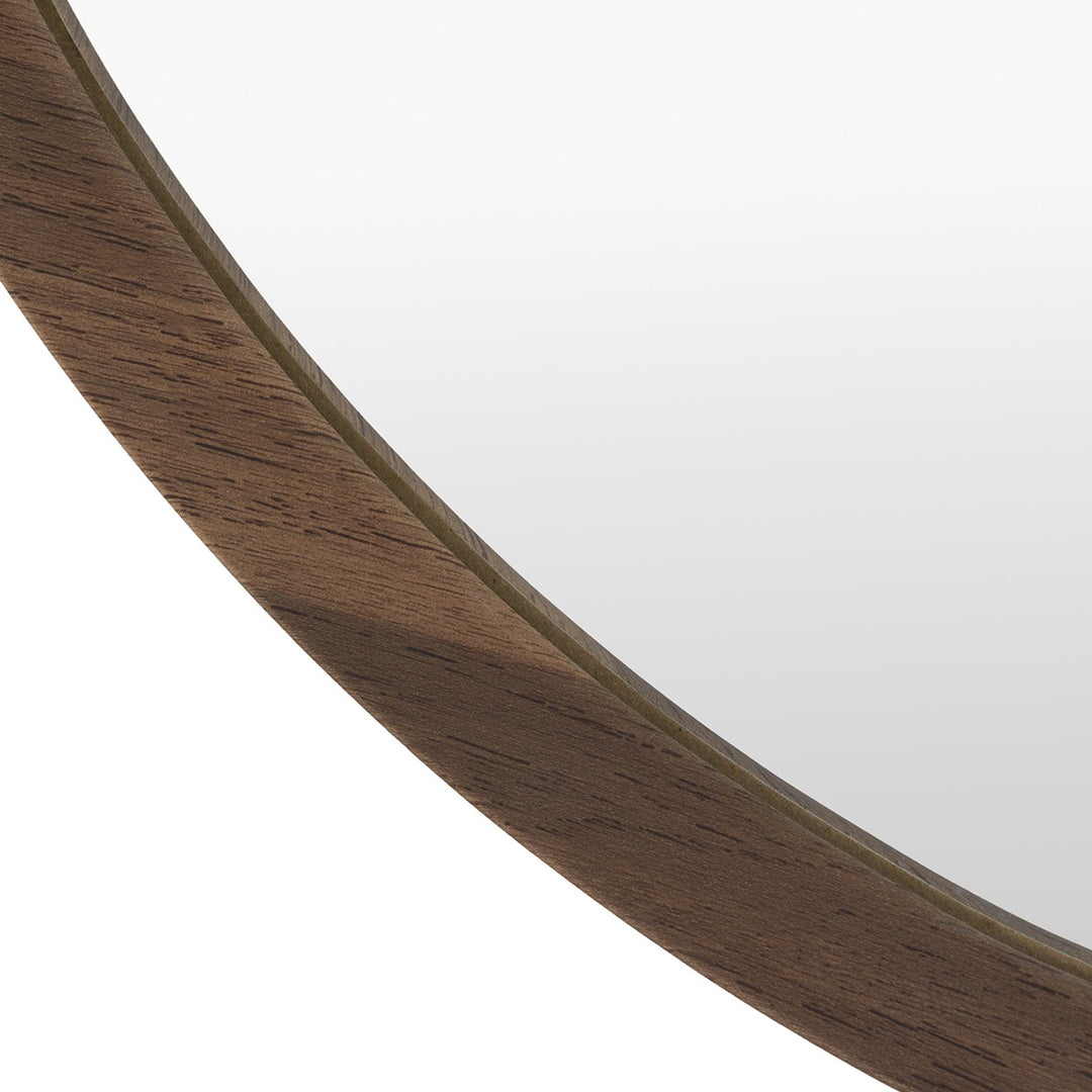 Woodstock Round Mirror 60x60cm - Walnut