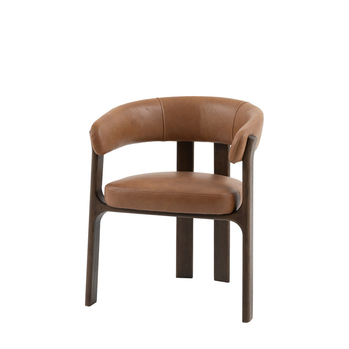 Onda Dining Chair - Brown Leather