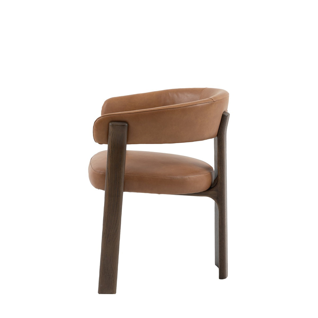Onda Dining Chair - Brown Leather