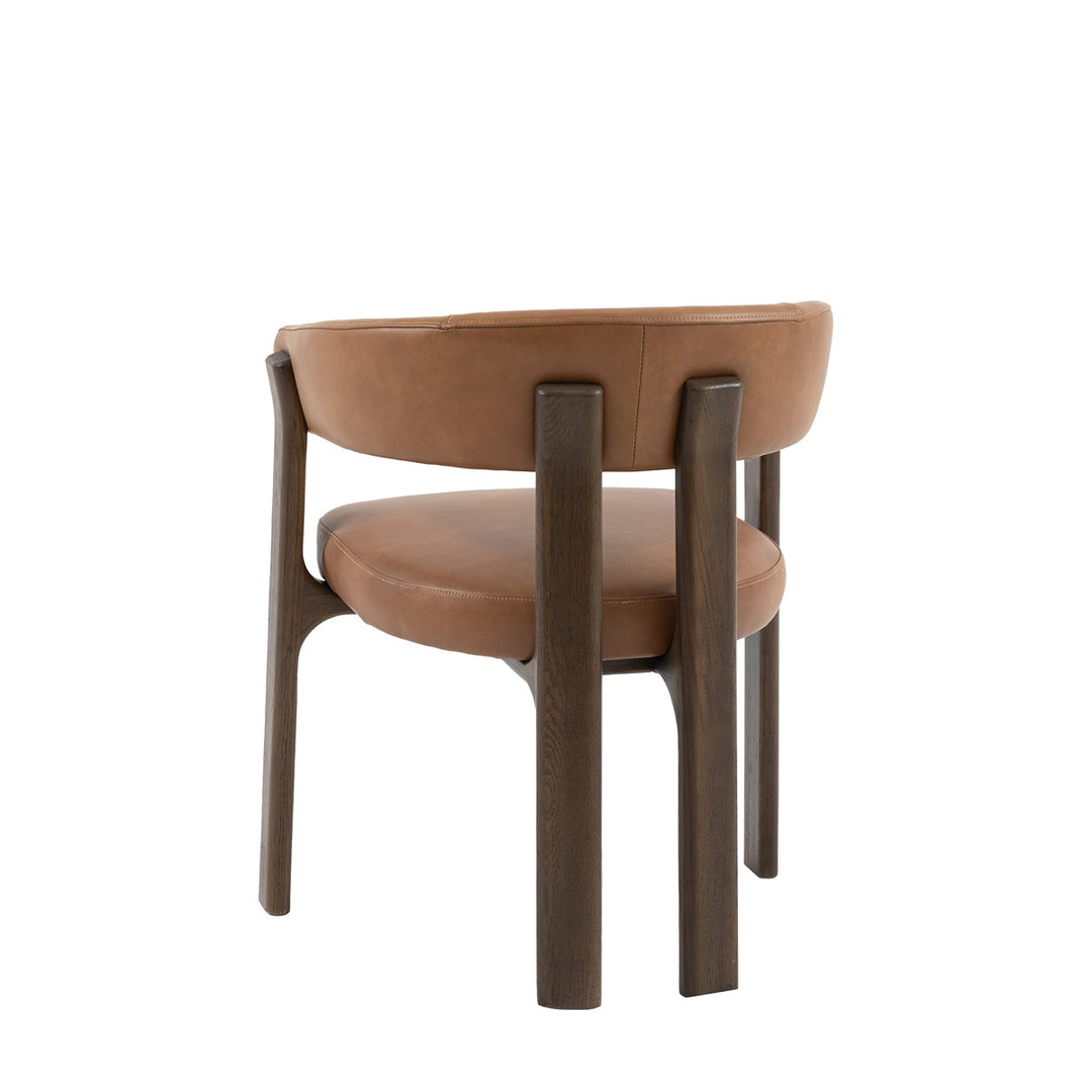 Onda Dining Chair - Brown Leather